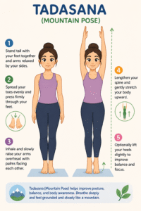 Woman practicing Tadasana (Mountain Pose
